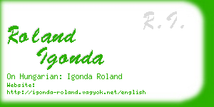 roland igonda business card